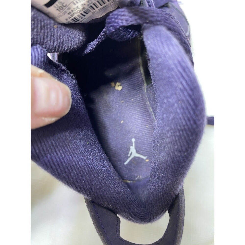 Nike Baby Air Jordan 6 Retro 645127-509 Purple Lace Up Sneaker Shoes Size 10C - Picture 5 of 7